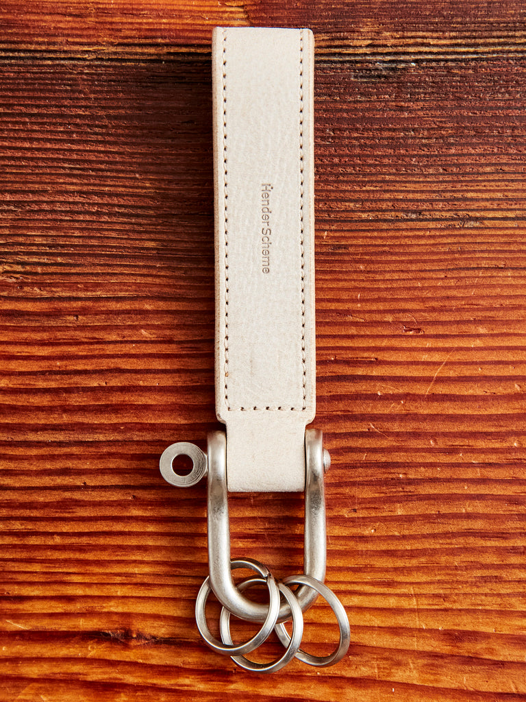 Ivory leather band key ring