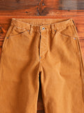 Heavy Canvas Cinch Back Work Pants in Brown