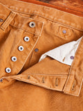 Heavy Canvas Cinch Back Work Pants in Brown