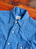 Vintage Fit Western Shirt in Used Denim