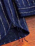 Shuriken Wabash Stripe Work Shirt in Indigo Black