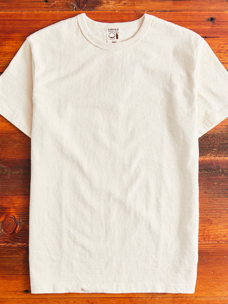 "Samurai Cotton Project" Pocket T-Shirt in Natural