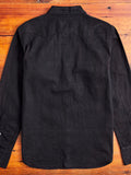Kyoto Montsuki "Kurozome" Western Shirt in Black