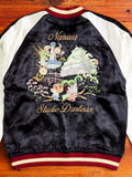 "Naniwa" Reversible Sukajan Souvenir Jacket in Black/Blue