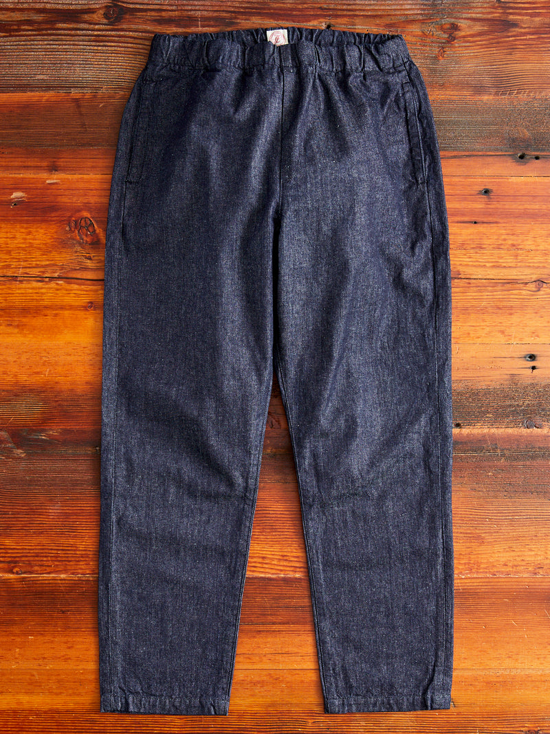 Lightweight Denim Easy Pants in Indigo Blue Owl Workshop Lightweight Denim Easy Pants in Indigo Blue Owl Workshop