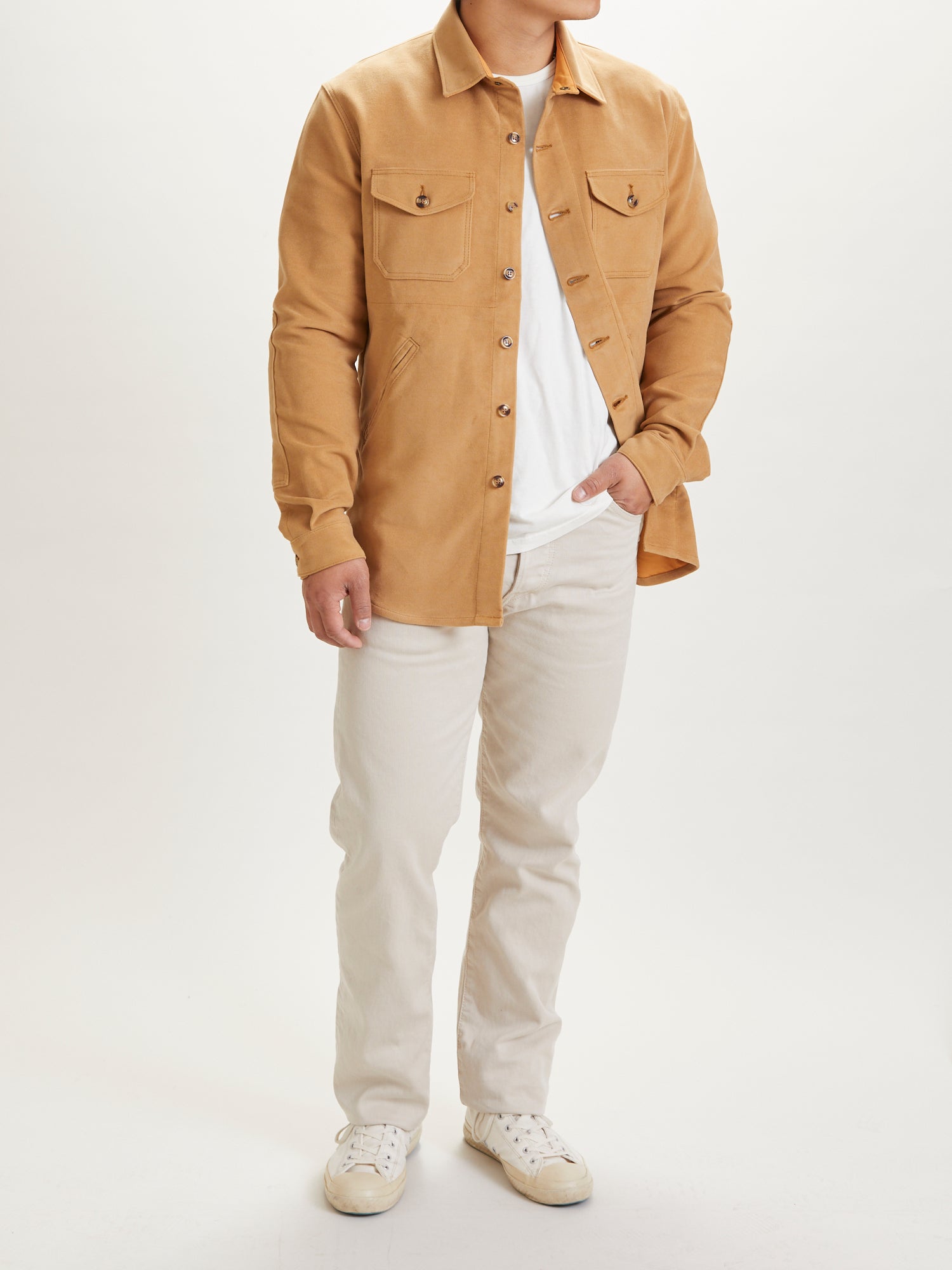 Crissman Overshirt in Camel Moleskin – Blue Owl Workshop