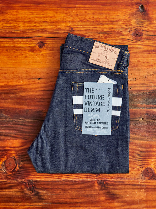 0605-36SP "Ultimate Pima GTB" 13oz Selvedge Denim - Natural Tapered Fit