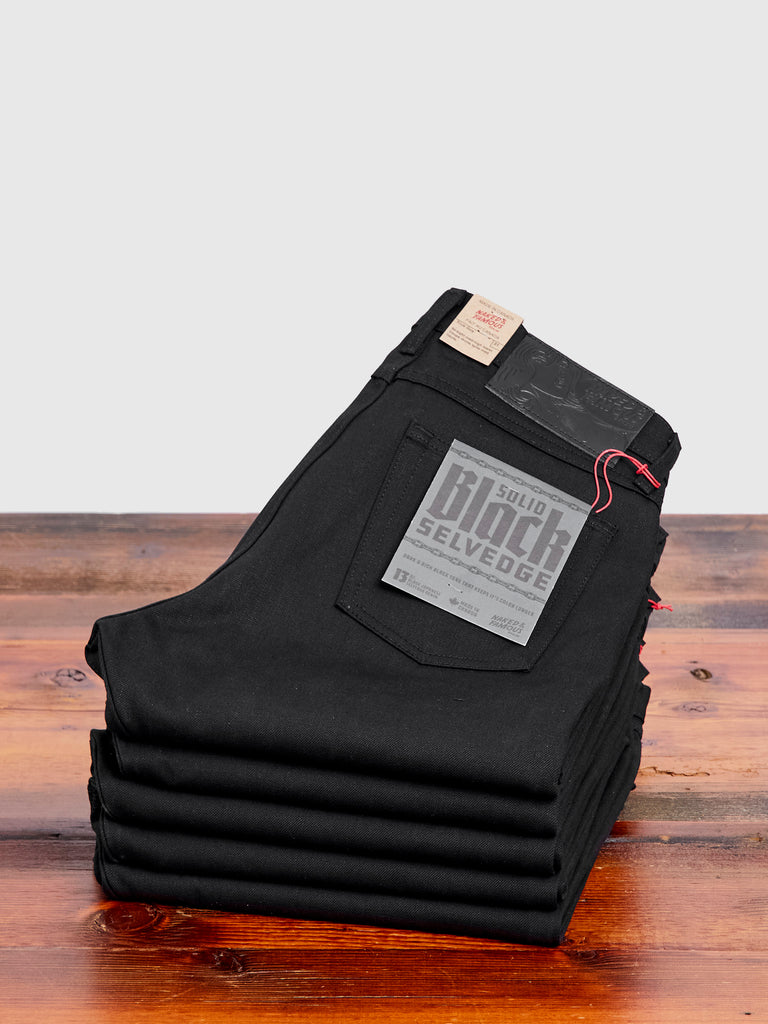 14oz Selvedge Denim 555 Slim Cut Jeans - Black/Black – Iron Shop Provisions