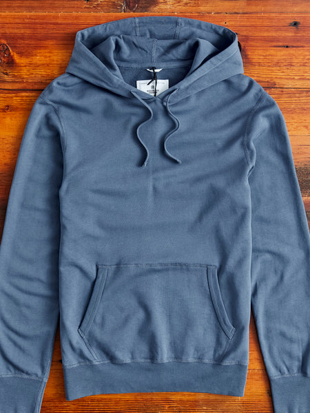 Lightweight Pullover Hoodie in Washed Blue
