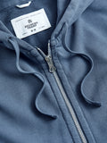 Lightweight Zip Hoodie in Washed Blue
