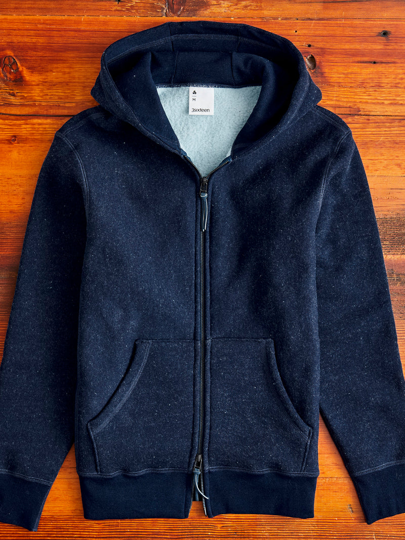 Heavyweight Zip Hoodie in Indigo – Blue Owl Workshop