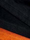 Yarn Dyed Knit T-Shirt in Black Indigo