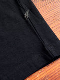 Yarn Dyed Knit T-Shirt in Black Indigo