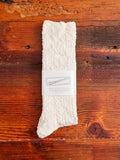 Light Slub Crew Sock in Ivory