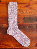 Light Slub Crew Sock in Purple