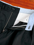 2-Pleat Twill Trousers in Black