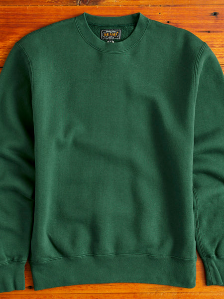 Japan-Made Fleece Crewneck in Green