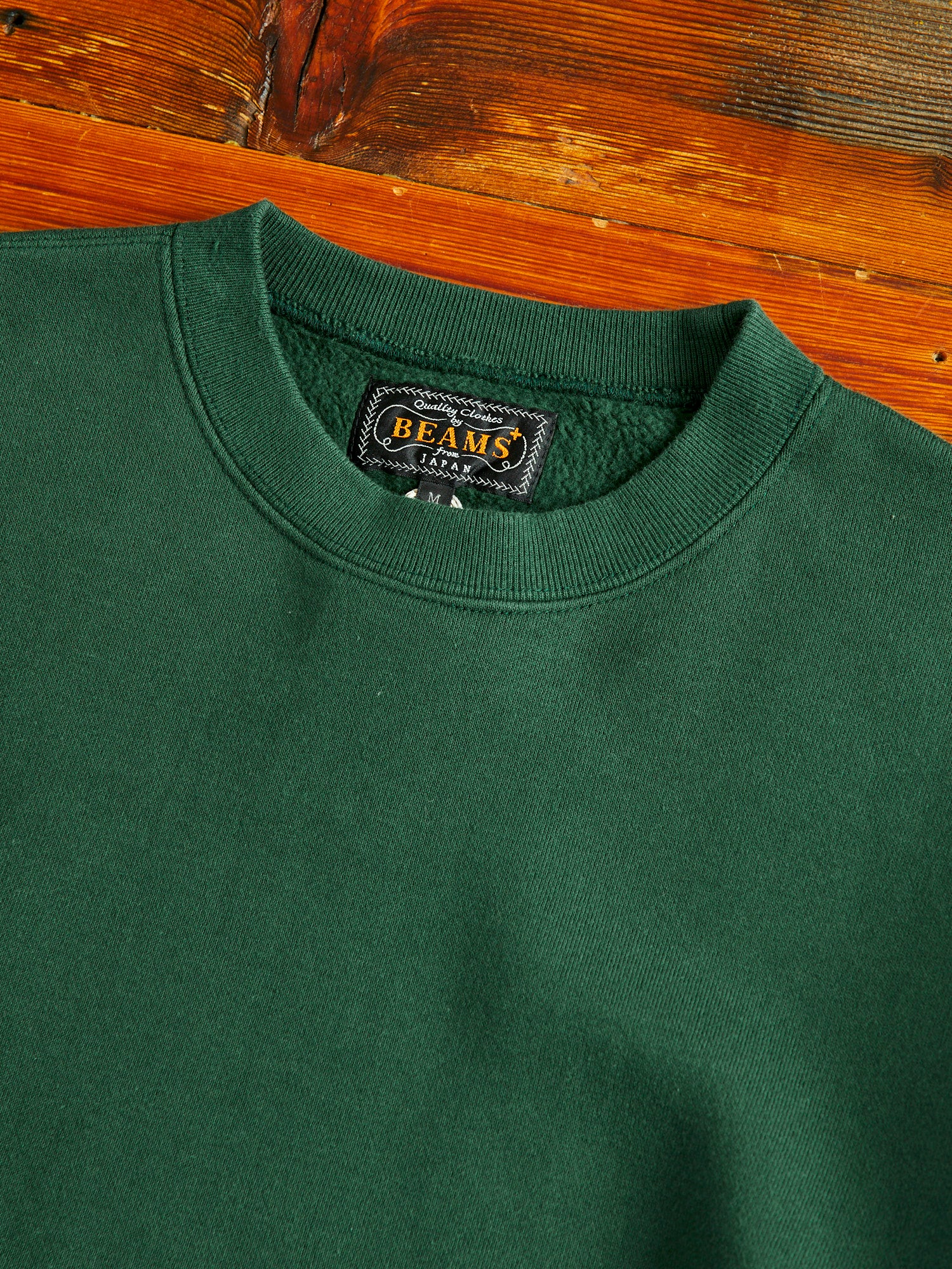 Japan-Made Fleece Crewneck in Green – Blue Owl Workshop