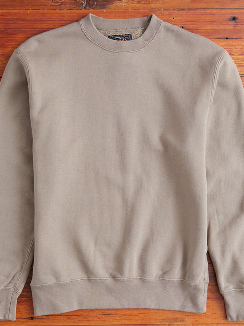 Japan-Made Fleece Crewneck in Khaki