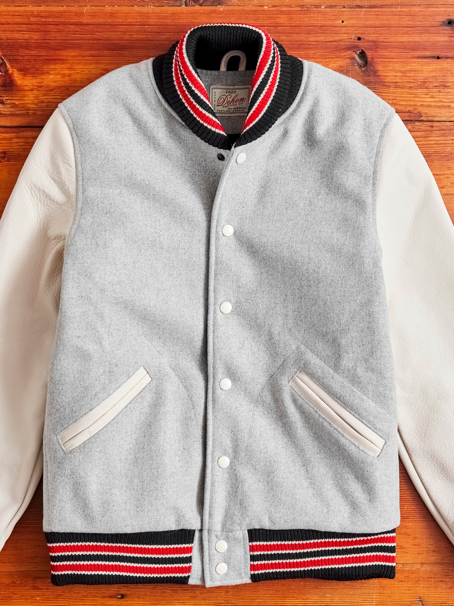Varsity Jacket in Light Oxford Milk – Blue Owl Workshop