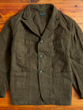 Bedford Jacket in Olive Cotton Moleskin