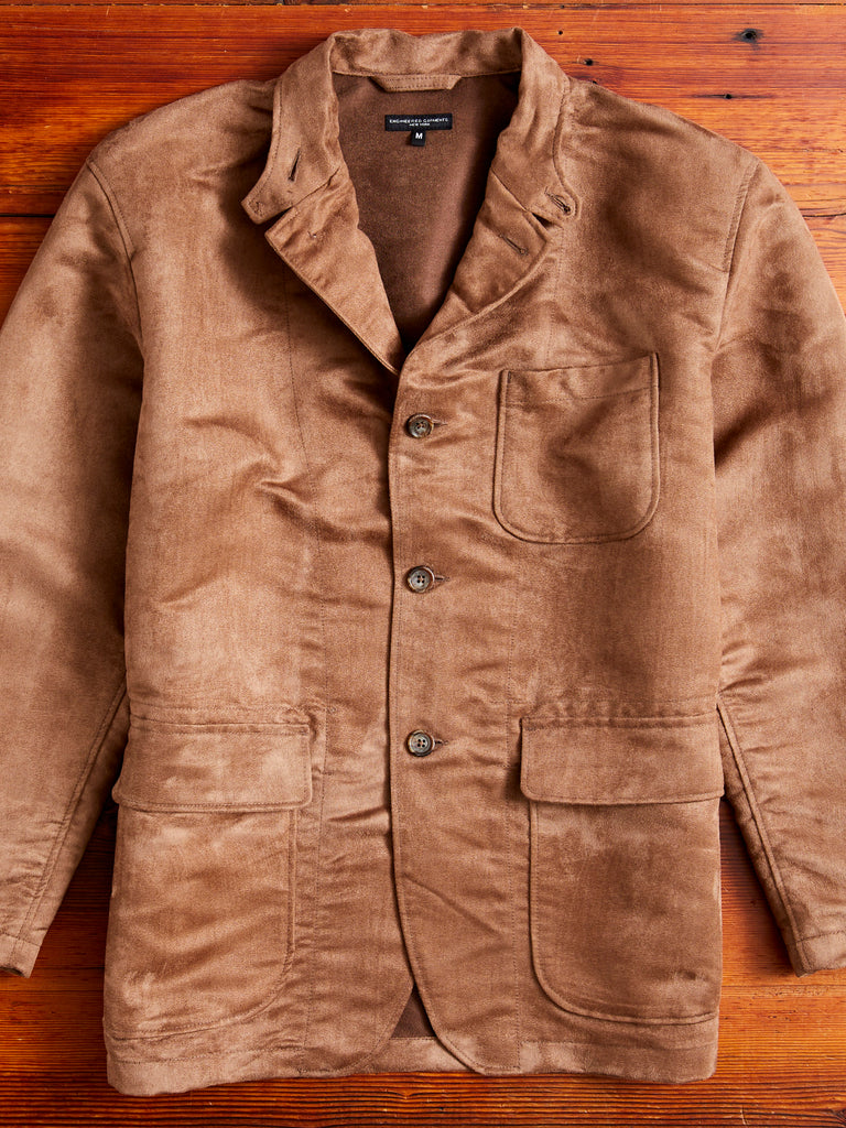 Loiter Jacket in Khaki Poly Faux Suede