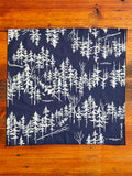 Printed Bandana in Navy Forest