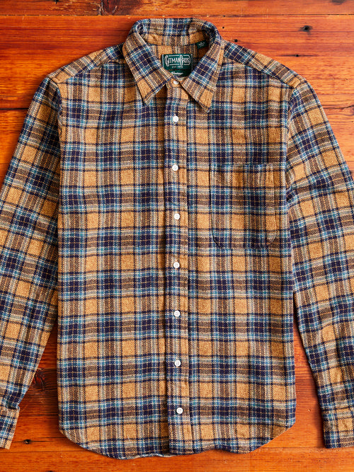 Cotton Tweed Check in Tan