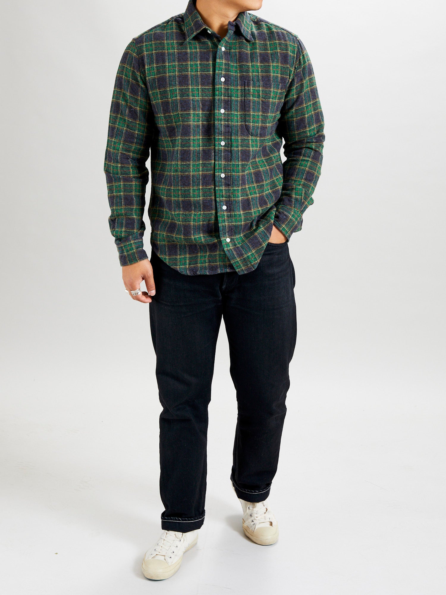 Cotton Tweed Check in Green – Blue Owl Workshop