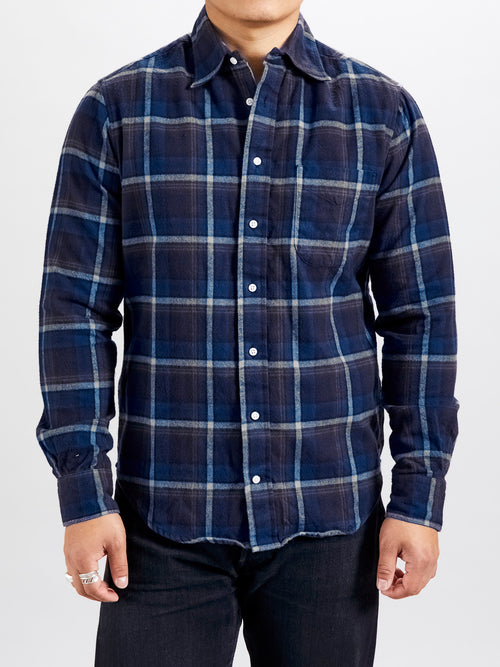 Shaggy Flannel in Blue Check