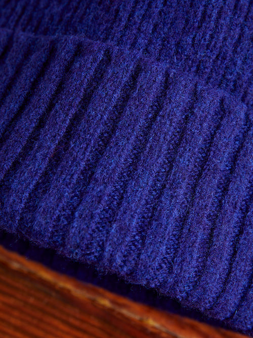 "King Jammy" Wool Beanie in Cobalt Love