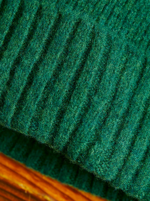 "King Jammy" Wool Beanie in Green Dream