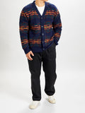 "Out Of This World" Wool Knit Cardigan in Navy