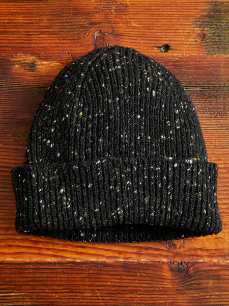 "Out of the Blue" Wool Beanie in Blackout