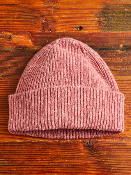 "Out of the Blue" Wool Beanie in Calamine
