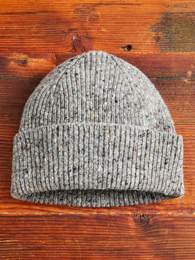 "Out of the Blue" Wool Beanie in Grey