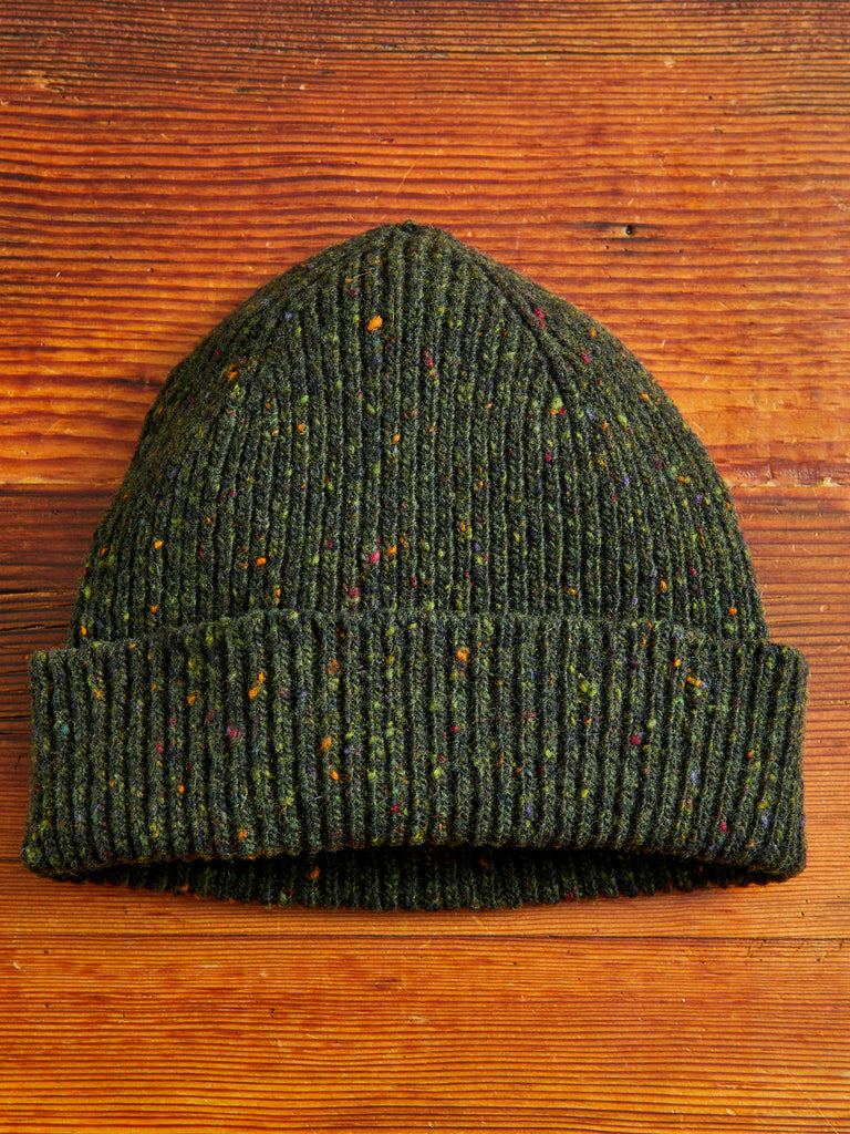 "Out of the Blue" Wool Beanie in Moss