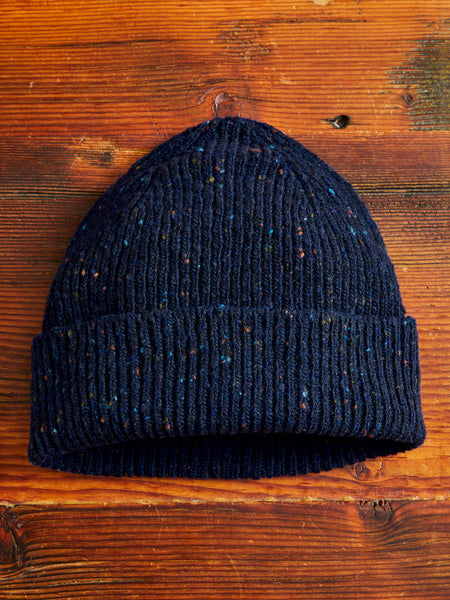 "Out of the Blue" Wool Beanie in Navy