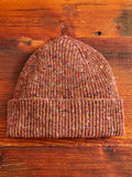 "Out of the Blue" Wool Beanie in Reddish