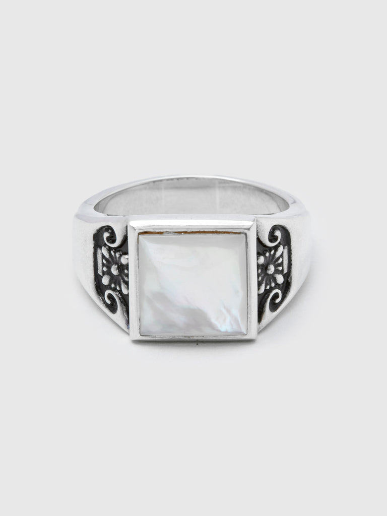Mother of Pearl Silver Ring (MONOSONO COLLECTION)-3362RT | Juwelo