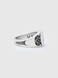Collegiate Ring in Silver/Mother of Pearl