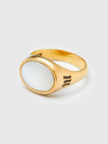 Tubby Ring in Gold/Mother of Pearl
