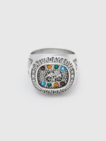 Weekend Champion Ring in Silver/Topaz