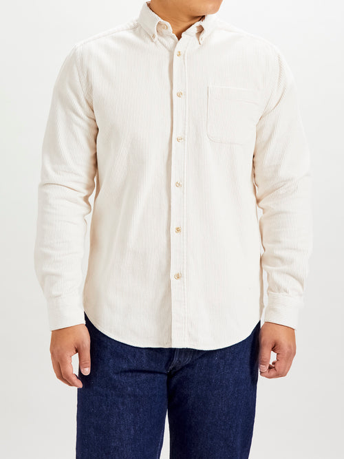 Lobo Button-Up Shirt in Ecru