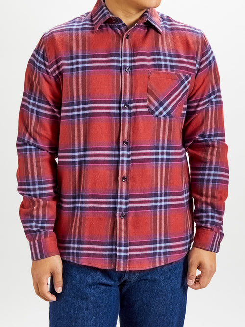 Pau Button-Up Shirt in Red