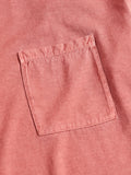 Vintage Knit Pocket T-Shirt in Red