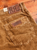 "Ro-Buck" Straight Fit Corduroy Pants in Tan