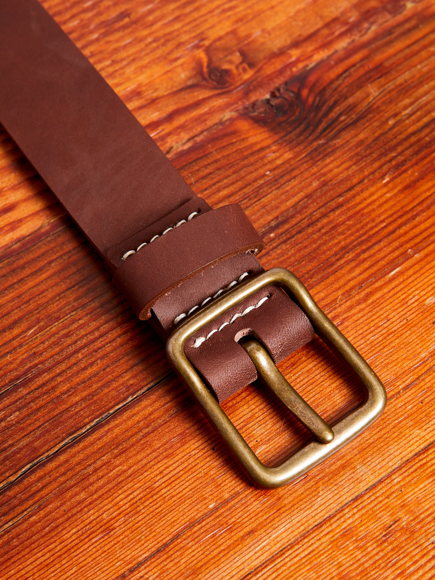 Pioneer Leather Belt in Amber – Blue Owl Workshop