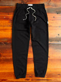 Midweight Terry Cuffed Sweatpant in Black
