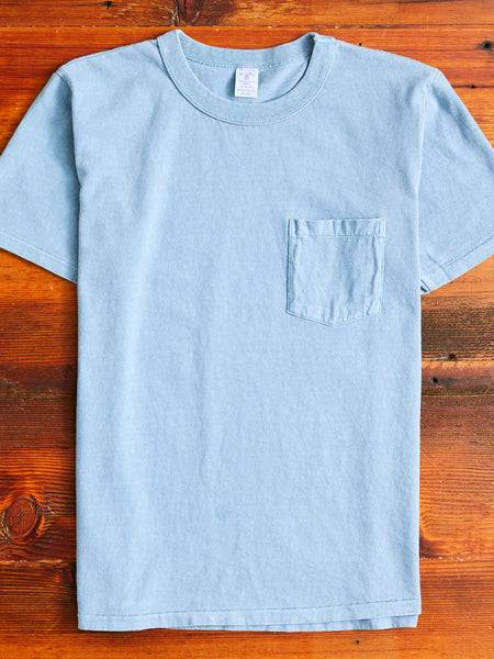 Pigment Dyed Pocket Tee in Foggy Blue
